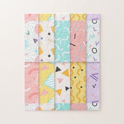 Farbige Fun Memphis Puzzle (Vertikal)