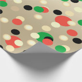 Farbige Fun Weihnachtsmuster Gold Confetti Dots Geschenkpapier (Ecke)