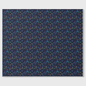 Farbige funkelnde Weihnachtslichterkette Geschenkpapier (Flach)