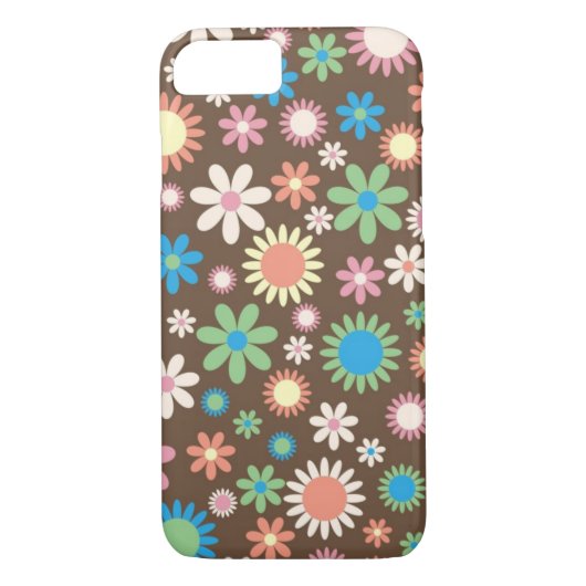 Farbige Funky Floral Design Case-Mate iPhone Hülle (Rückseite)