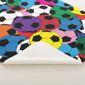 Farbige Fußballball-Collage Sherpadecke (3/4)