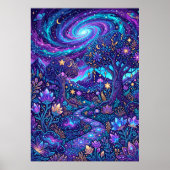 Farbige Galaxie-Fantasy-Plakat Poster (Vorne)