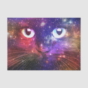 Farbige Galaxie Katze Seidenpapier