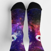 Farbige Galaxie Katze Socken (Oben)