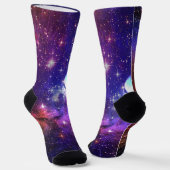 Farbige Galaxie Katze Socken (Gewinkelt)