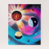 Farbige Galaxie Puzzle (Vertikal)