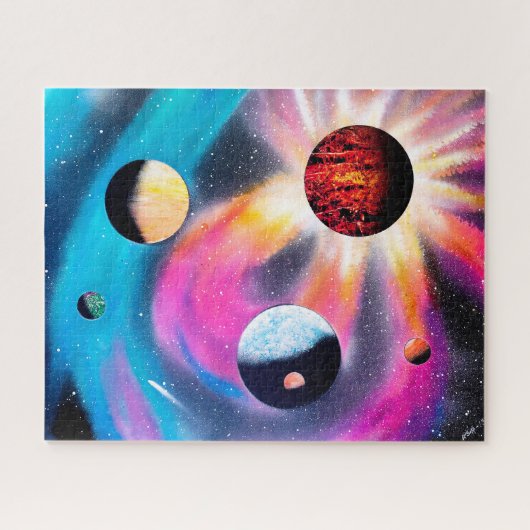 Farbige Galaxie Puzzle (Horizontal)