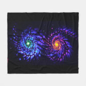 Farbige Galaxien Fleecedecke (Vorderseite (Horizontal))