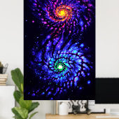Farbige Galaxien Poster (Heimbüro)