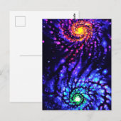 Farbige Galaxien Postkarte (Vorne/Hinten)