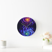 Farbige Galaxien Runde Wanduhr (Zuhause)