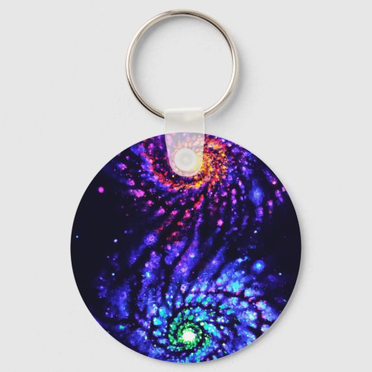 Farbige Galaxien Schlüsselanhänger (Vorderseite)