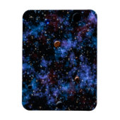 Farbige Galaxien, Sterne und Planeten in der Nacht Magnet (Vertikal)