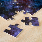 Farbige Galaxien, Sterne und Planeten in der Nacht Puzzle (Seite)