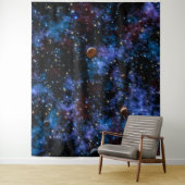 Farbige Galaxien, Sterne und Planeten in der Nacht Wandteppich (Beispiel)