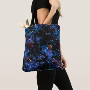 Farbige Galaxien, Sterne und Planeten Tasche