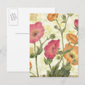 Farbige Gänseblümchen Postkarte (Vorne/Hinten)