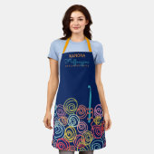 Farbige Garn-Häkelhaken-Handaufführung Schürze (Getragen)