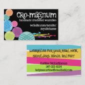 Farbige Garnbälle Häkelhaken Visitenkarten Visitenkarte (Vorne/Hinten)