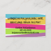 Farbige Garnbälle Häkelhaken Visitenkarten Visitenkarte (Rückseite)