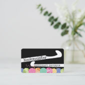 Farbige Garnbälle Krockethaken Visitenkarte (Stehend Vorderseite)