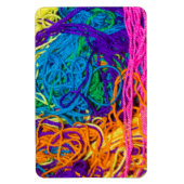 Farbige Garnstäbe Crochet Knetfotografie Magnet (Vertikal)