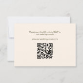 Farbige Gartenblumen Hochzeitswebsite QR Code RSVP Karte (Rückseite)