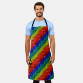 Farbige Gay LGBT Rainbow Flag Design Schürze (Getragen)