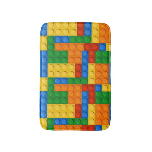 Farbige Gebäude-Blöcke Badematte (Vorderseite Vertikal)