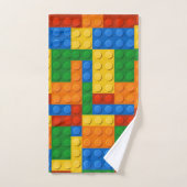 Farbige Gebäude-Blöcke Badhandtuch Set (Handtuch)