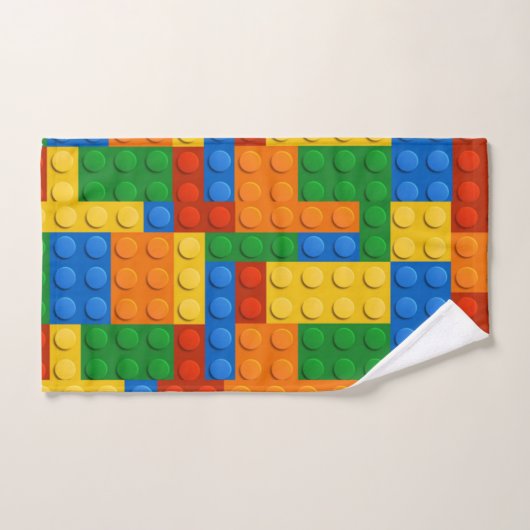 Farbige Gebäude-Blöcke Badhandtuch Set (Handtuch)