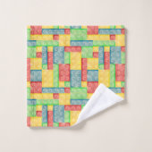 Farbige Gebäude-Blöcke Badhandtuch Set (Waschlappen)