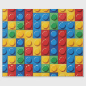 Farbige Gebäude-Blöcke Geschenkpapier (Flach)