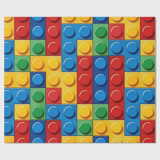 Farbige Gebäude-Blöcke Geschenkpapier (Flach)