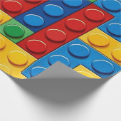 Farbige Gebäude-Blöcke Geschenkpapier (Ecke)