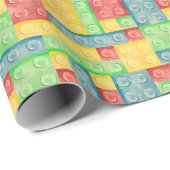 Farbige Gebäude-Blöcke Geschenkpapier (Rolleneckpunkt)
