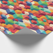 Farbige Gebäude-Blöcke Geschenkpapier (Ecke)