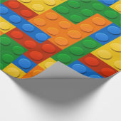 Farbige Gebäude-Blöcke Geschenkpapier (Ecke)