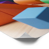 Farbige Gebäude-Blöcke Poster (Ecke)