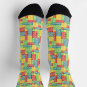 Farbige Gebäude-Blöcke Socken (Oben)