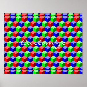 Farbige Gebäude Blöcke Thunder_Cove 3-D Poster