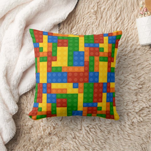 Farbige Gebäude Bricks Kinder Kissen (Decke)