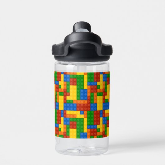 Farbige Gebäude Bricks Kinder Trinkflasche (Rückseite)