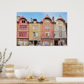 Farbige Gebäude in Troyes France Poster (Küche)