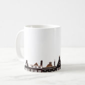 FARBIGE GEBÄUDE KAFFEETASSE (Vorderseite Links)