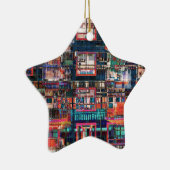 Farbige Gebäude Keramik Ornament (Rechts)