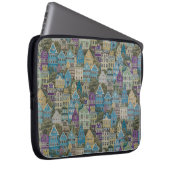 Farbige Gebäude Laptopschutzhülle (Vorne Rechts)