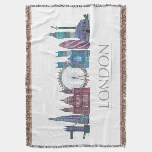 Farbige Gebäude Londons Skyline Decke (Vorderseite Vertikal)