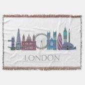 Farbige Gebäude Londons Skyline Decke (Vorderseite)