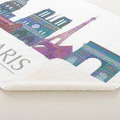 Farbige Gebäude Paris Skyline Sherpadecke (3/4)